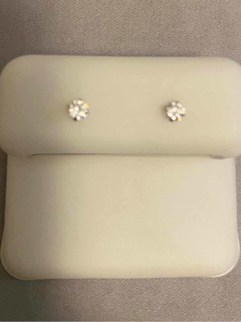 14k Gold Tiny Moissanite Stud Earrings | Dainty 1–3mm Round Solitaire - Picture 7 of 11